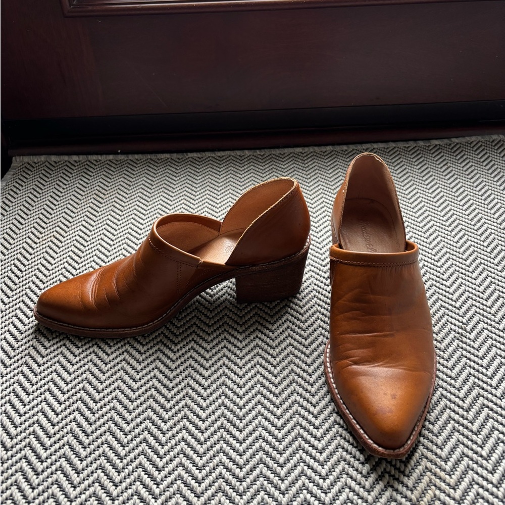 Madewell Tan Leather Brady low cut bootie